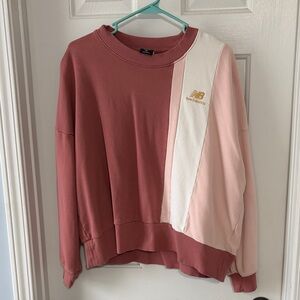 New Balance Pink and Cream Sweatshirt